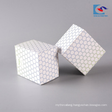 Newest white cosmetic packaging square plain paper cream box